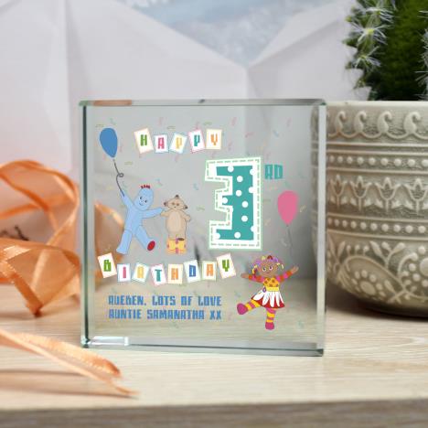 Personalised In The Night Garden Birthday Glass Block Extra Image 2